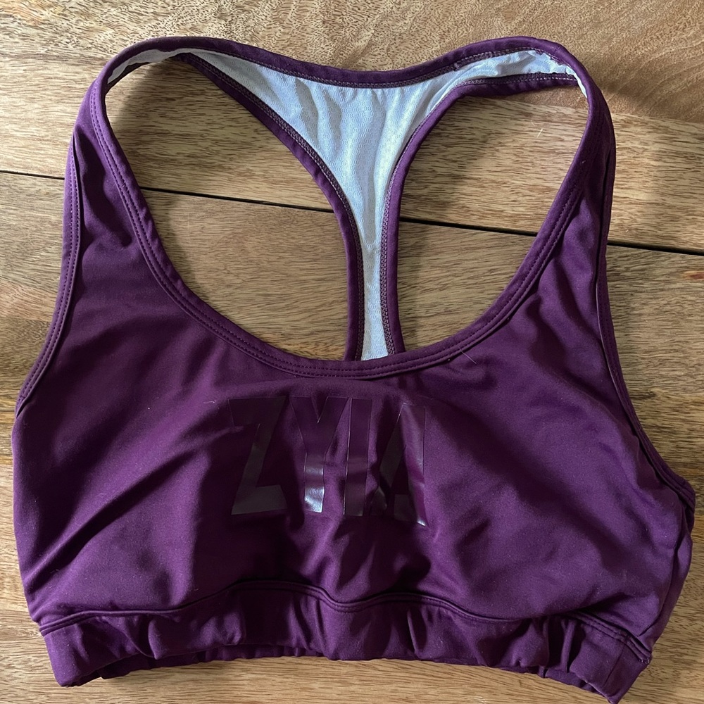 Zyia Plum Light n Tight Sports Bra - size M